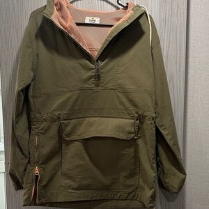Marine Layer Olive Utility Jacket with Hood